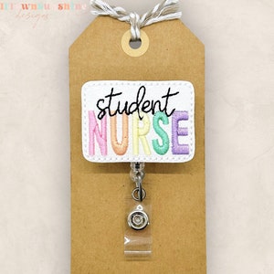 Student Nurse Badge Reel, Future Nurse Badge Reel, Med Student Gift, Nurse Badge Clip, Retractable ID Badge Holder, Badge Buddy, Name Pull
