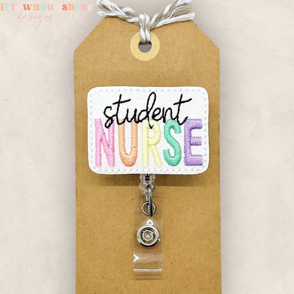 Student Nurse Badge Reel, Future Nurse Badge Reel, Med Student Gift, Nurse Badge Clip, Retractable ID Badge Holder, Badge Buddy, Name Pull