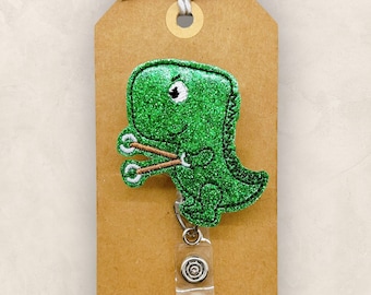 Dinosaur Badge Reel, T Rex Badge Reel, OT Dino Badge Reel, Nurse Badge Clip, Teacher Lanyard, Employee Badge, Retractable ID Badge Holder