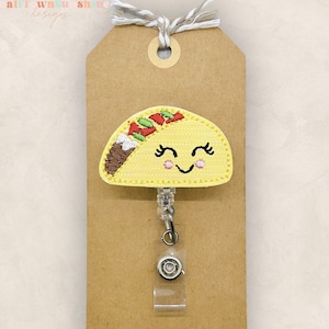Taco Badge Reel, Taco Tuesday Badge Reel, Food Badge Reel, Nurse Badge Reel, Teacher Lanyard, Retractable ID Badge Holder