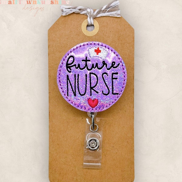 Future Nurse Badge Reel, Nursing Student Badge Reel, Med Student Gift, Nurse Badge Clip, Retractable ID Badge Holder, Badge Buddy, Name Pull