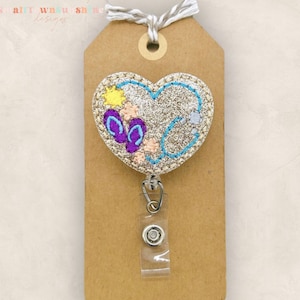 Summer Stethoscope Badge Reel, Beach Badge Reel, Nurse Badge Clip, Badge Buddy, Coworker Gift, Medical Lanyard Retractable ID Badge Holder