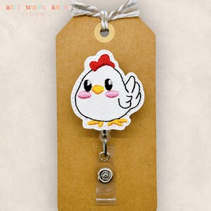 Funny Rooster Badge 