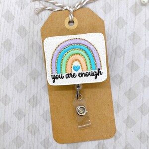 Cute Retractable ID Holder Kawaii Rainbow Unicorn Badge Reel