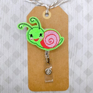 Snail Badge Reel, Pediatric Nurse Badge Clip, Nurse Badge Reel, Spring Badge Holder, Teacher Lanyard, Retractable ID Badge Holder, Name Pull