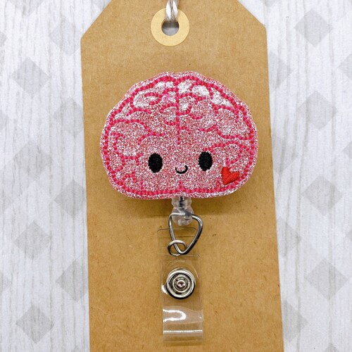 Brain Badge Reel/nurse Badge Reel/neuroscience/retractable ID Etsy