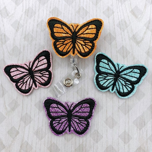 Butterfly Badge Reel, Monarch Butterfly Badge Holder, Nurse Badge Reel, Spring Badge Reel, Insect Badge Reel, Retractable ID Badge Holder