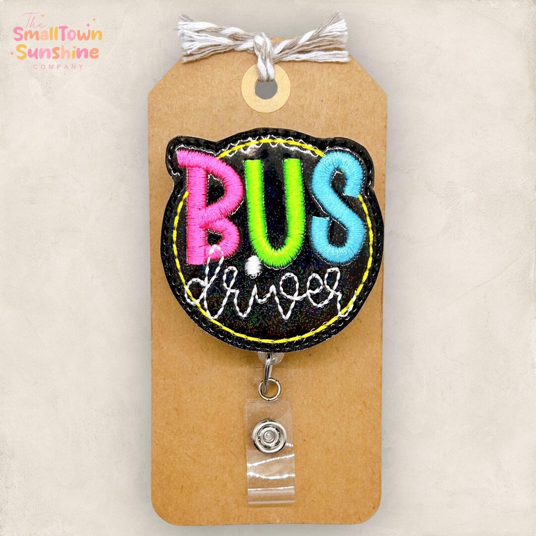 Bus Rider Id Tags Bus Driver Badge Reel, Bus Operator Badge Clip, School Lanyard, Bus ...