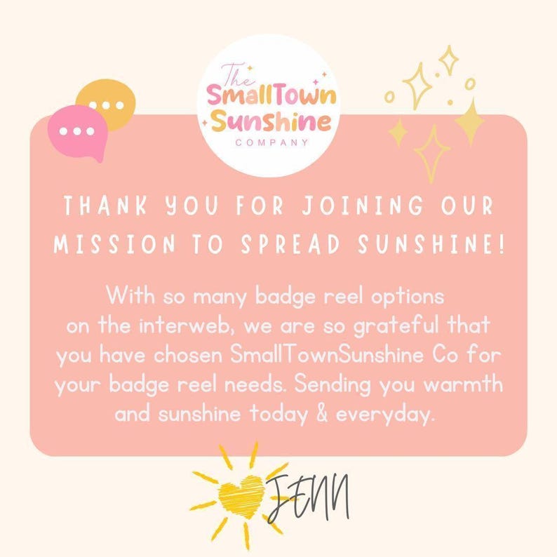 a small town sunshine company thank you for joining our mission to spread sunshine