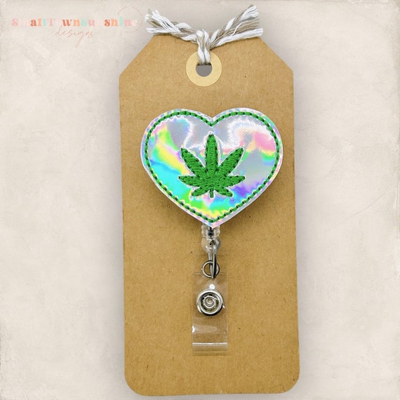 Marijuana Badge Reel, Dispensary Badge Reel, Mary Jane Badge Holder, Nurse  Badge Reel, Lanyard, Coworker Gift, Retractable ID Holder 