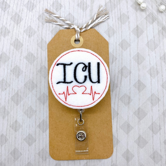 ICU Badge Reel, Intensive Care Unit Badge Holder, ICU Nurse Badge