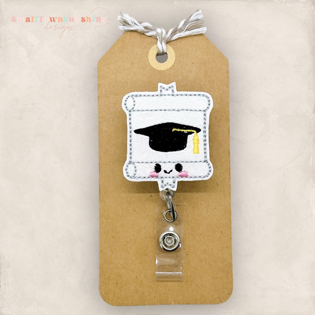 Graduation Badge Reel, Grad Cap Badge Reel, Nurse Badge Reel, Teacher ...