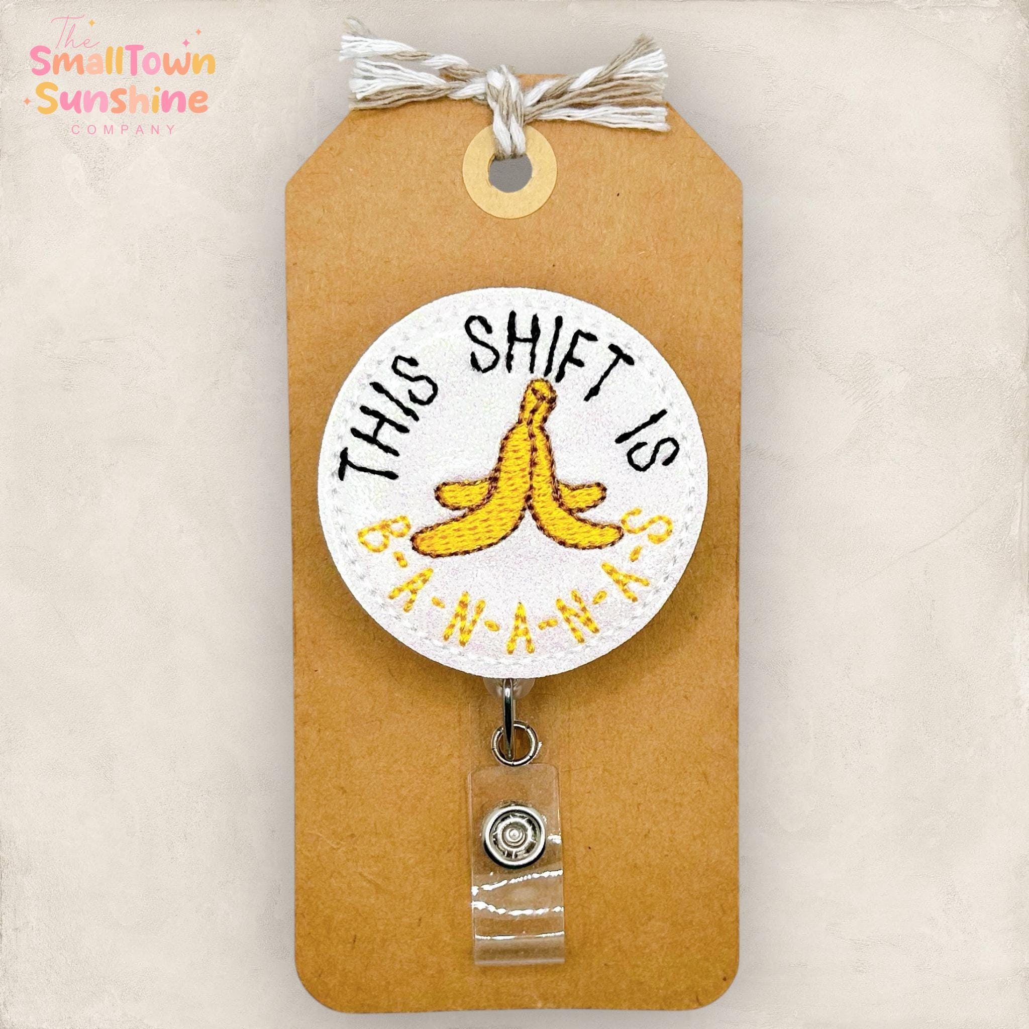 This Shift is Bananas Retractable Badge Reel: Funny Work ID Holder ...