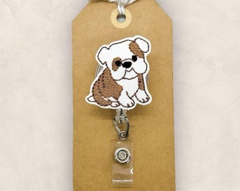 Porta credenciales Bulldog, Porta credenciales para mamás Bulldog, Clip para credenciales de perro, Porta credenciales de enfermera, Cordón para maestro, Porta credenciales retráctil, Badge Buddy