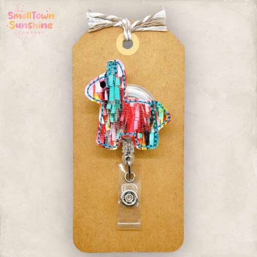 Piñata Badge Reel, Party Badge Reel, Cinco De Mayo Badge Reel, Nurse Badge Clip, Teacher Lanyard, Coworker Gift, Retractable ID Badge Holder