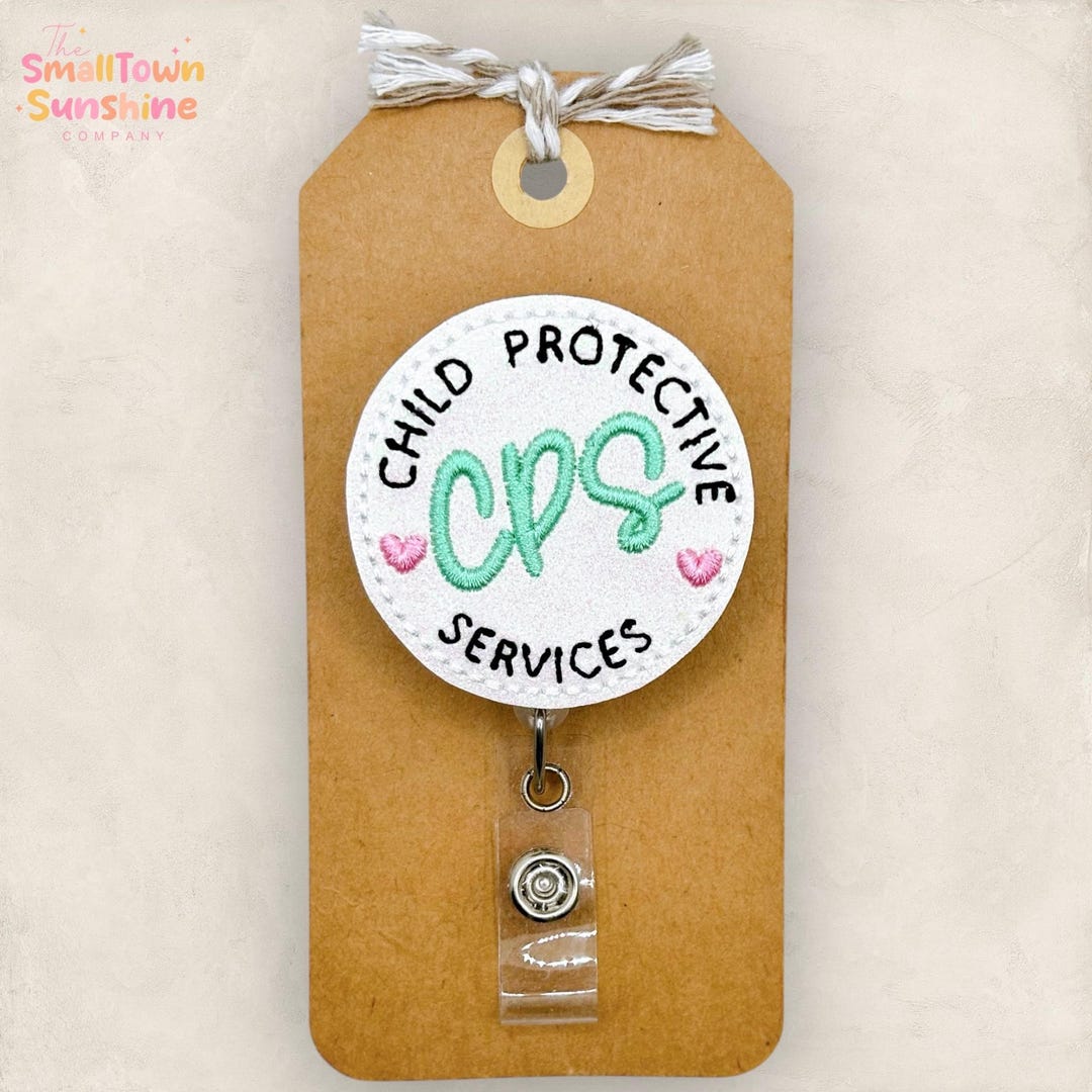 Child Protective Services Retractable Badge Reel: CPS Id Holder, Name ...