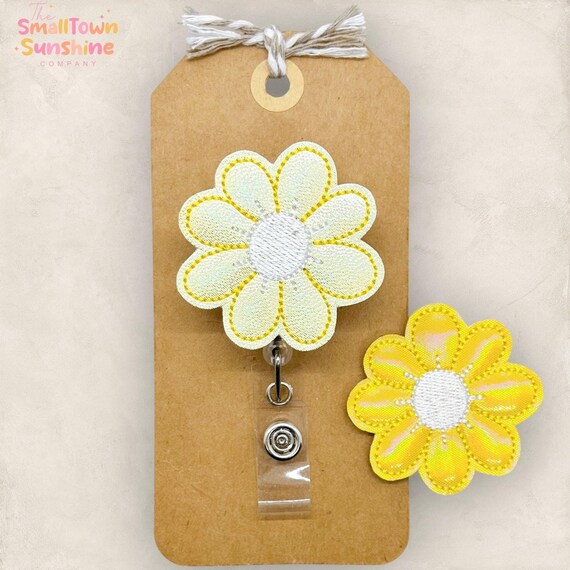 Flower ID Badge Holder With Breakaway Lanyard & Retractable Reel - For Teacher, Nurse, Office Work (3 Pack) - View #11