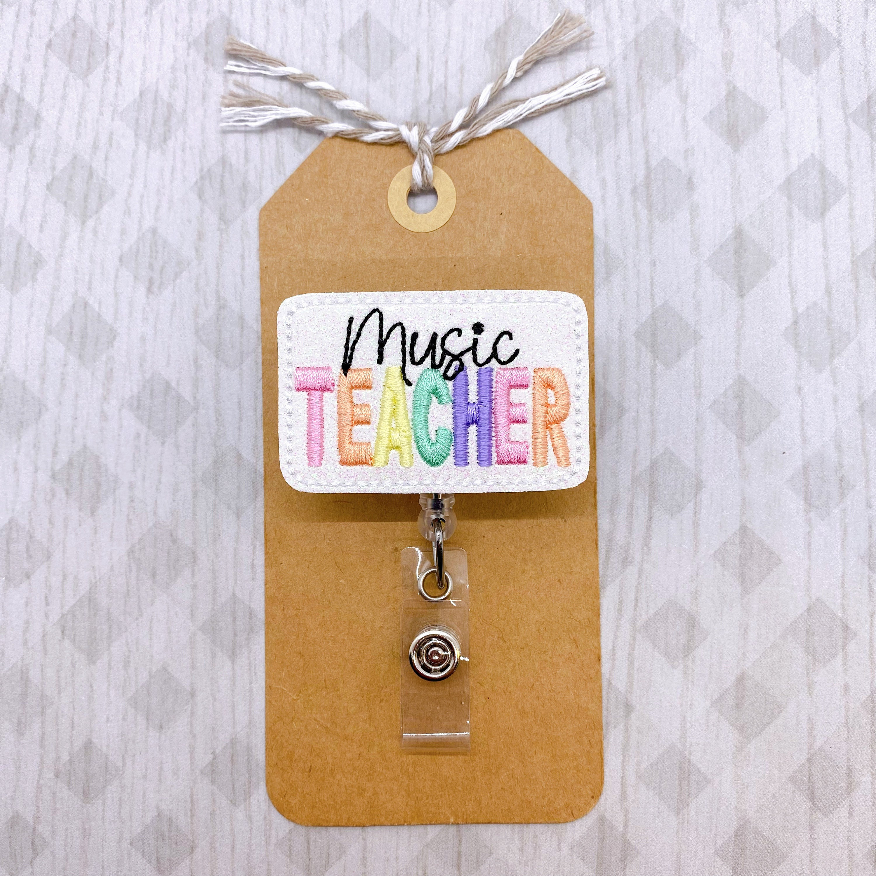 Music Teacher Badge Reel, Teacher Badge Holder, School Lanyard,  Administrator, Retractable Badge Holder, Badge Buddy, Coworker Gift -   Norway