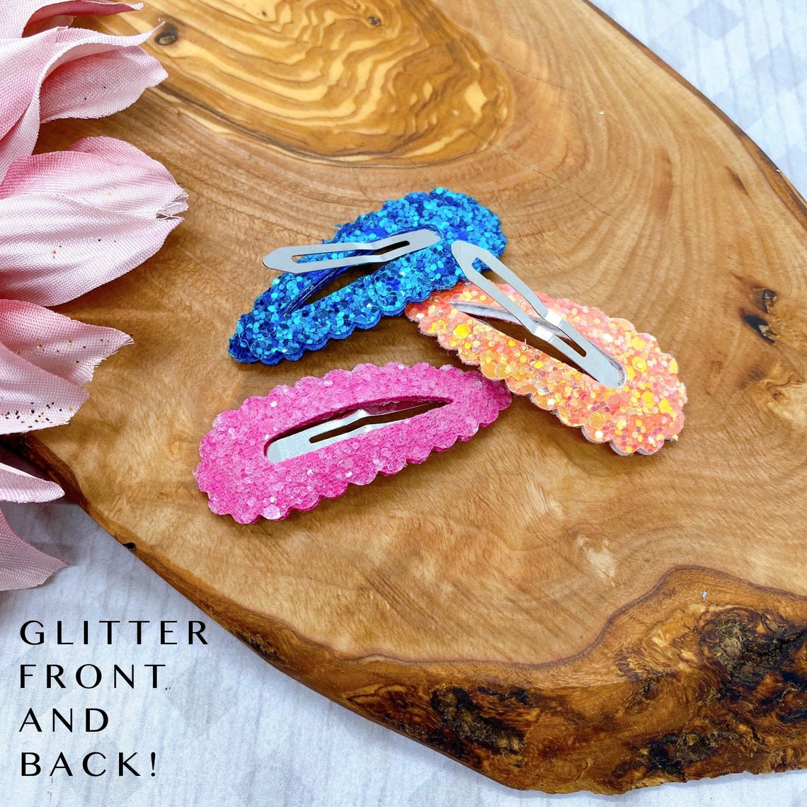 Princess BarrettesRainbow BarrettesChunky Glitter Snap Etsy