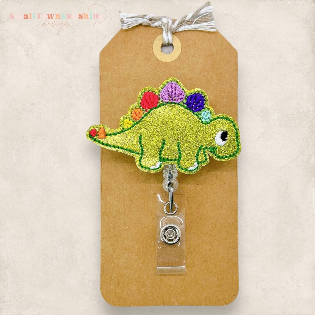 Funny Dinosaur Badge Reel, Work Badge Holder Retractable Clip, Nurse Teacher Badge Reel, RN LPN CNA MA Badge Accessories For Work, Nursing Student ID Badge Clip, Cute Badge Reels, Medical Badge Buddy - View #4
