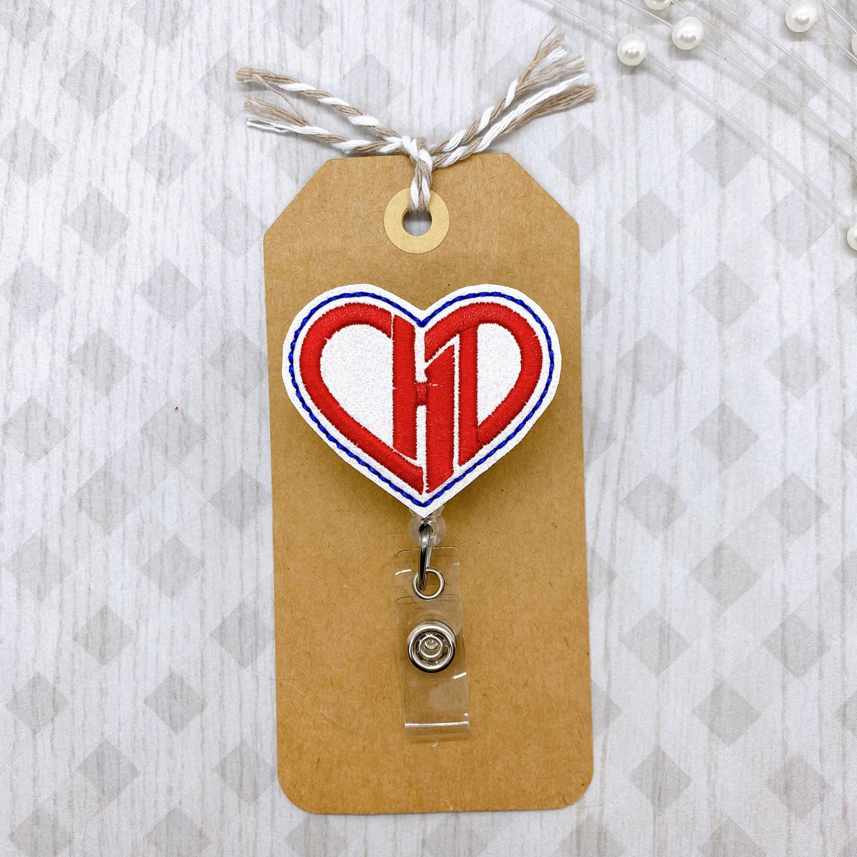 CHD Badge Reel, Congenital Heart Defect Badge Reel, CHD Awareness Badge  Clip, Nurse Badge Reel, Teacher Lanyard, Retractable ID Badge Holder -   Denmark