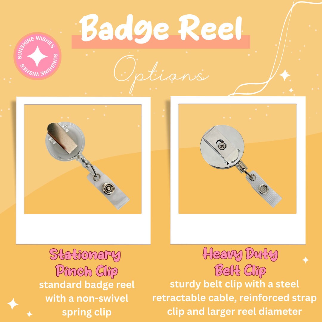 Pink Bow Nurse Badge Reel - Retractable ID Holder With Swivel Clip, Cute Name Tag For Healthcare Workers