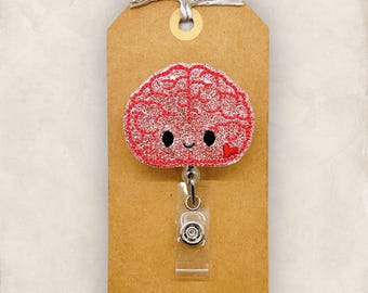 Brain Badge Reel, Neurologist Badge Reel, Kawaii Brain Badge Reel, Nurse Badge Reel, Teacher Badge Reel, Retractable ID Badge Holder