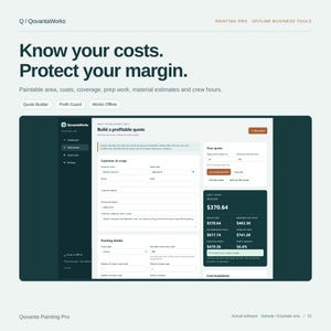 Painting Estimate Calculator & Quote Builder | Offline Profit Tool for Painters and Painting Contractors