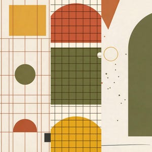 3-pack: Geometriska tapeter från mitten av århundradet, abstrakta telefonbakgrunder i terrakottasenap, minimalistisk retrobakgrund, digital nedladdning