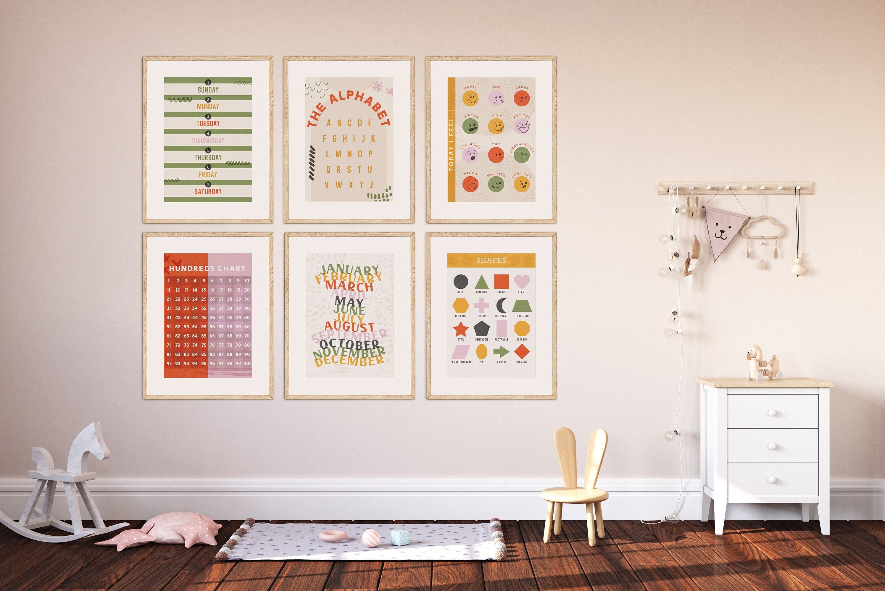 Set of 6 Educational Art Prints 6 Educational Posters Etsy UK