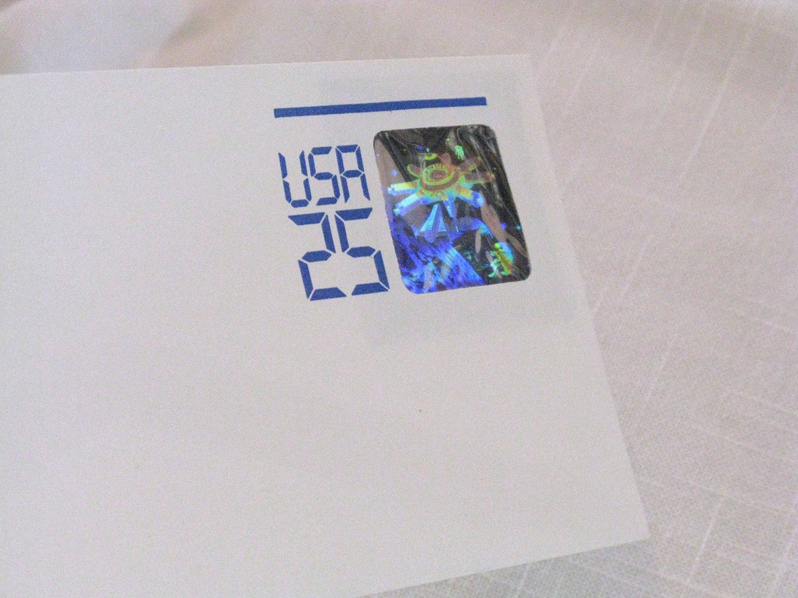 1989 US Holographic 25cent Stamp Envelope Etsy