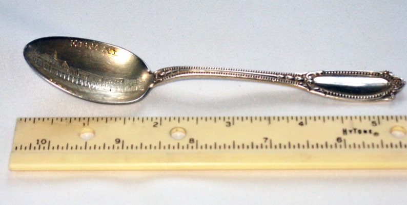Antique Sterling Silver Souvenir Spoon Hebron NB Hospital