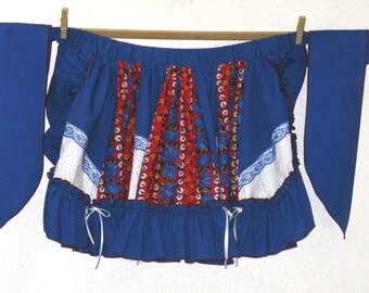 Red, White & Blooming Party Apron