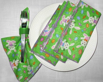 4 Easter Bunny Napkins