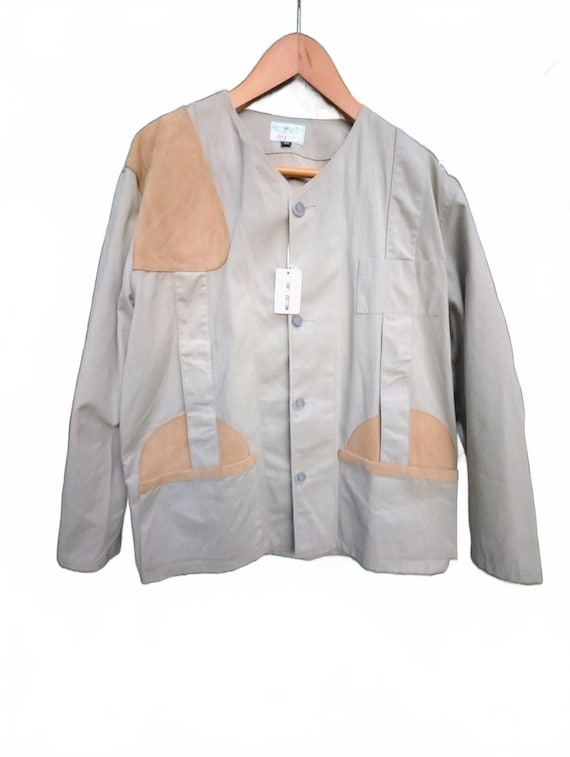 Abercrombie & Fitch, Vtg 60s Abercrombie Fitch Safari Shooting Jacket Mens 44 Suede Patch Deadstock
