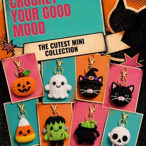 Halloween Mini Charm Crochet Keychains – Crochet Pattern PDF | Halloween [ 31 OCTOBRE | TUTORIEL  | Instant Download