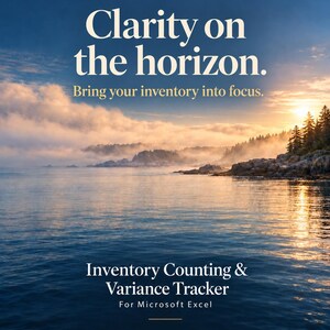 Inventory Counting & Variance Tracker | Excel Template | Cycle Count Spreadsheet with Reason Codes | Demo Included
