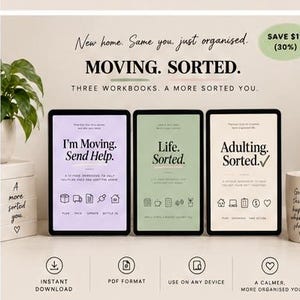 Moving House Planner Bundle | Australian Digital Workbooks | Moving Checklist, Address Changes and Life Admin