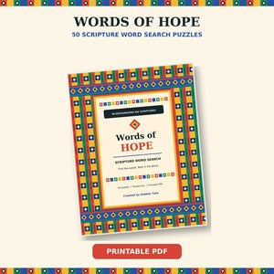 Words of Hope Scripture Word Search Book | 50 KJV Puzzles | Printable PDF with Answer Key