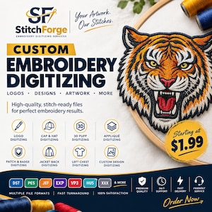 Digitalisering av broderier | Digitalisering av broderier | Digitalisering av logotyper, tygmärken och mössor | Maskinbroderifiler | Dst, Pes, Jef, Exp