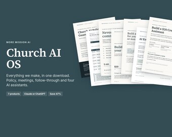Church AI OS Bundle | Policy, Meeting Agenda, Admin Assistants (7 PDFs)