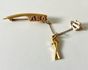 10K Yellow Gold Alpha Delta Kappa Pledge Pin - Etsy