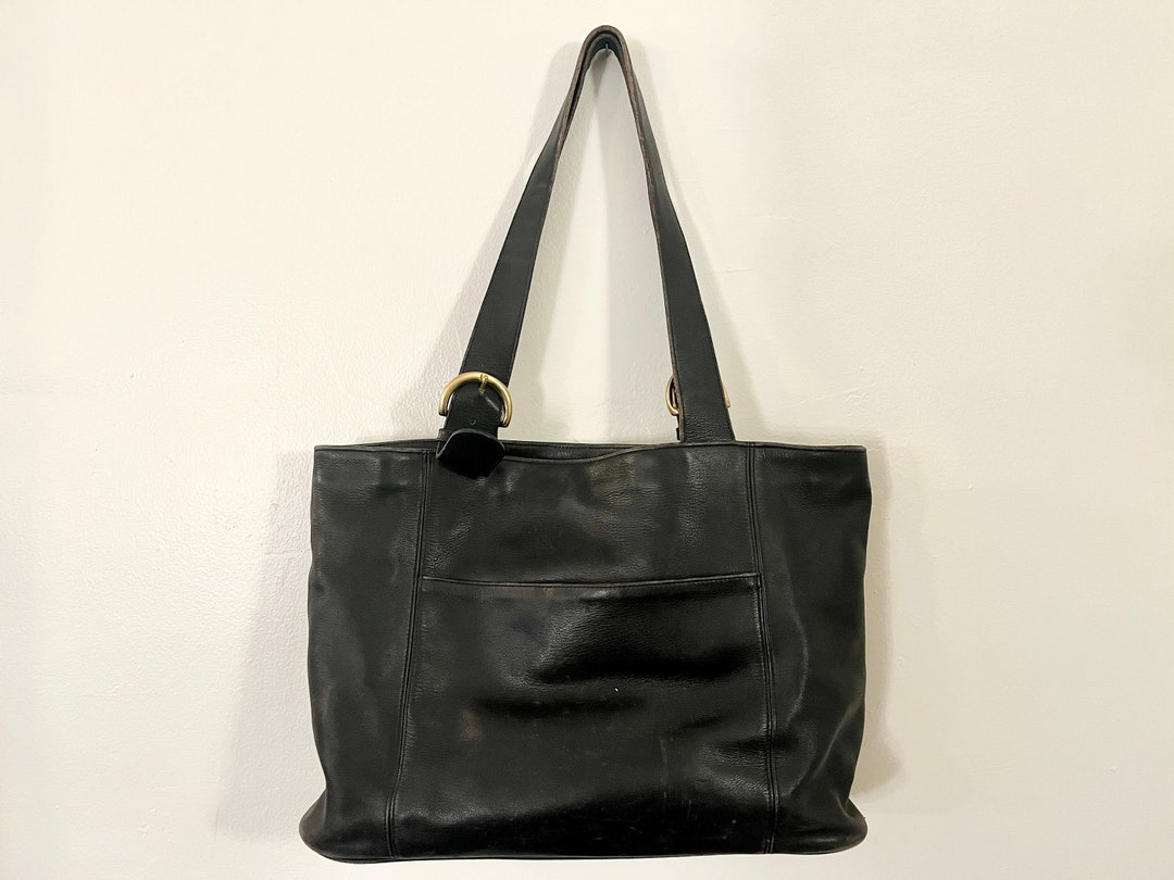 90’s OLD COACH TOTEBAG Early 1990s Coach Leather Tote Bag - Original Vintage Designer