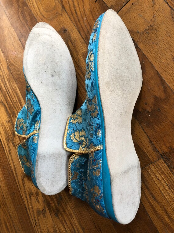 Vtg Brocade Chinese-Style Slip-On Booties - 1970s… - image 6