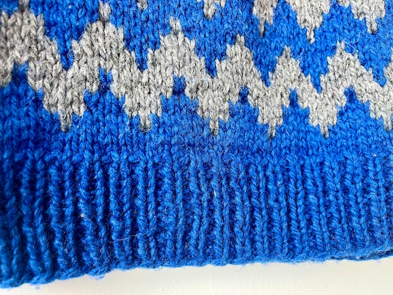 Vtg Hand-Knit Icelandic Wool Unisex Sweater, circ… - image 6