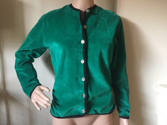 green velvet cardigan
