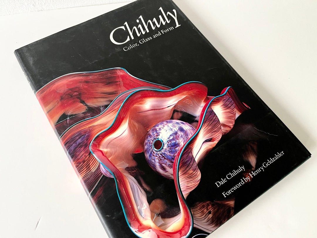 1986 Signed Dale Chihuly color Glass and Form Coffee Table Book Vintage