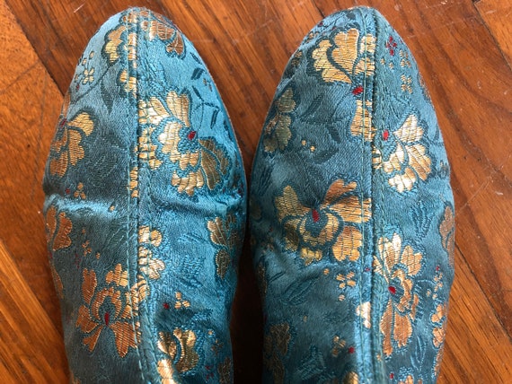 Vtg Brocade Chinese-Style Slip-On Booties - 1970s… - image 8