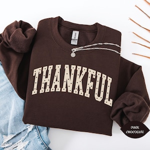Thankful Sweatshirt, Mini Heart Thanksgiving Sweater, Fall Season Crewneck, Friendsgiving Outfit, Womens Thanksgiving Gift