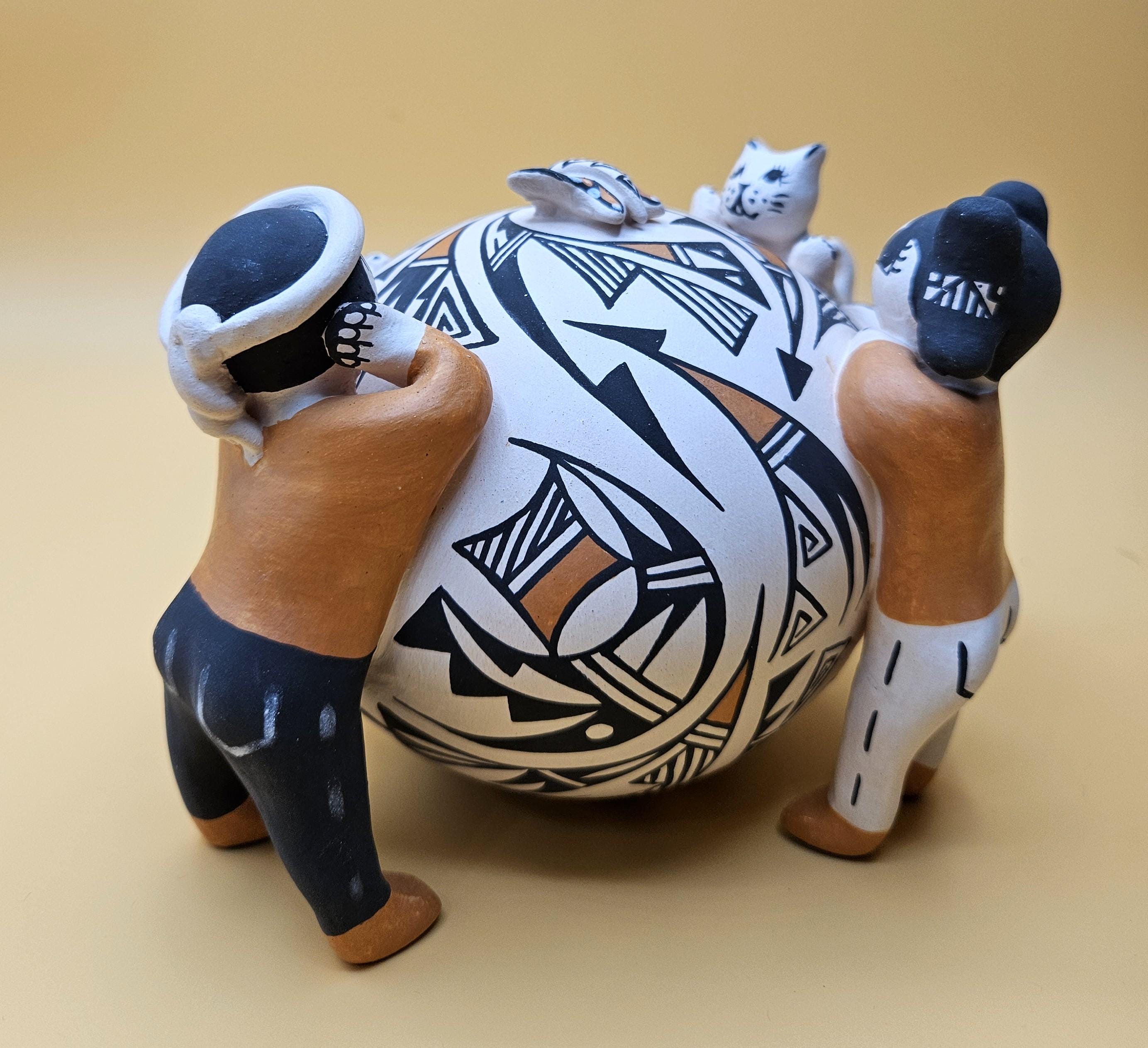 Acoma Pottery Cat - Etsy